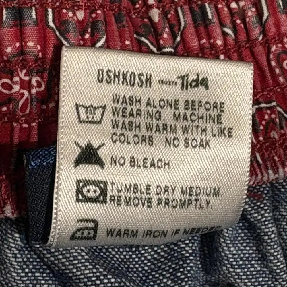 OshKosh B'gosh Shorts Boys 6 Blue Denim Jean Utility Elastic Waist New Tags